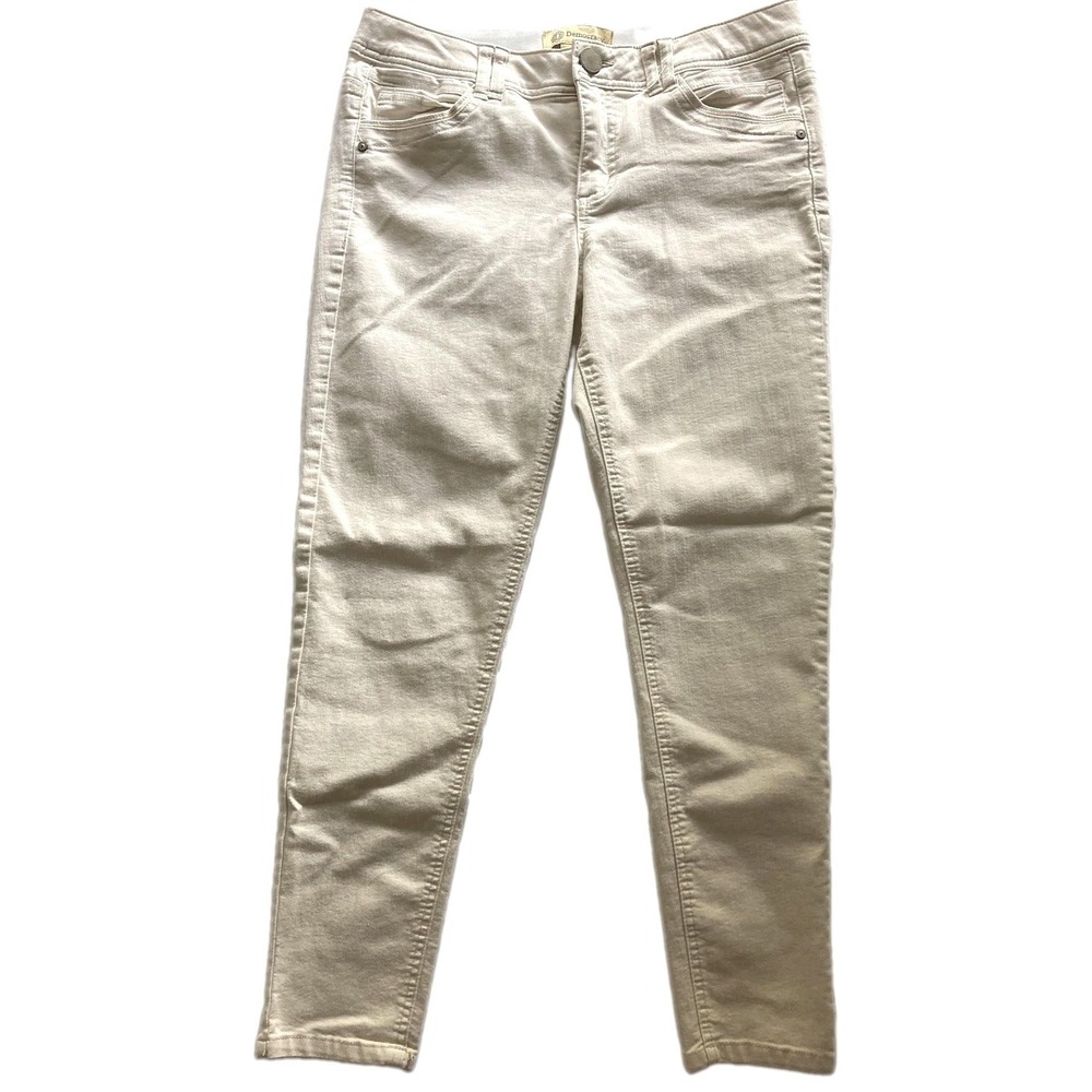 Democracy Jeans Womens 10 Beige Light Wash Mid Rise Skinny Stretch Ab Technology